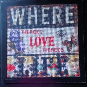 Diamond drilled wall art love life